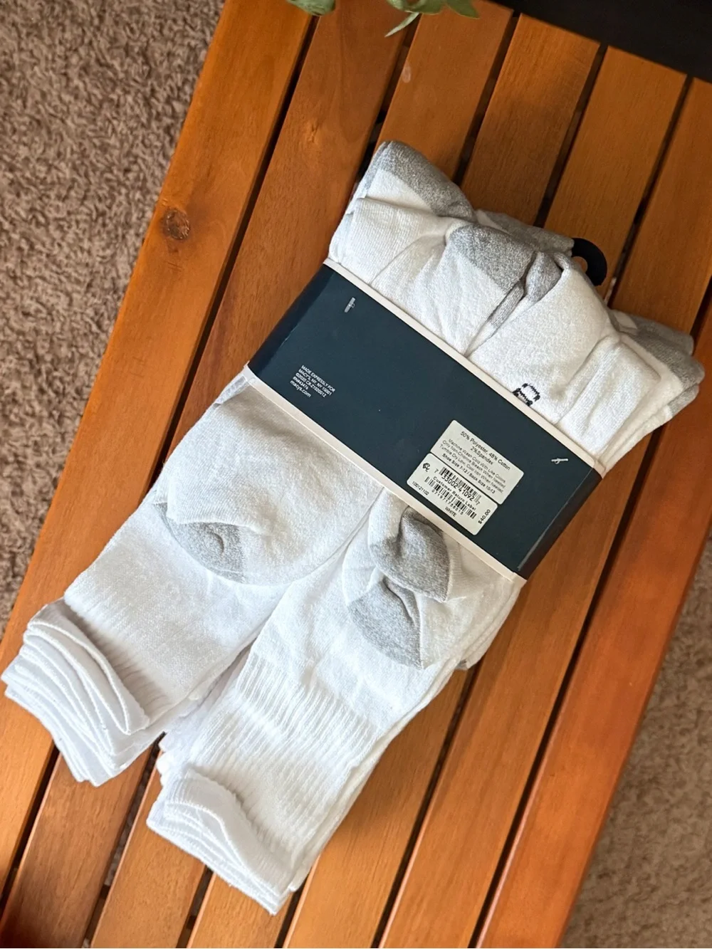 Club Room Men’s White Crew Socks - 12 Pack